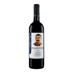 格鲁吉亚正品红酒斯大林英雄萨别拉维干红葡萄酒原瓶原装进口整箱