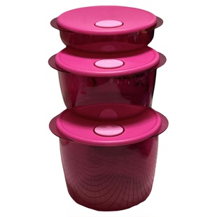 (海) 玫红色欢宴保鲜盒 冷冻/冷藏/微波/