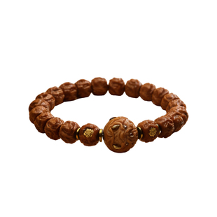 山中玉恶僧猴头手串精品雕刻龙蛇之变配饰镶嵌文玩手链女男款礼物