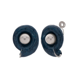 2025新款轻奢白色海螺耳钉精致小清新珍珠耳环法式高级无耳洞耳夹