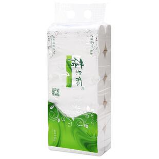 蓓尔丽B108绿柔实心卷纸76克x10卷/提四层