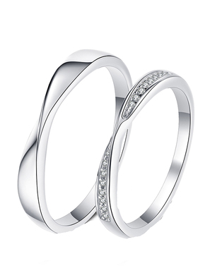 情侣纯银原创指环轻奢