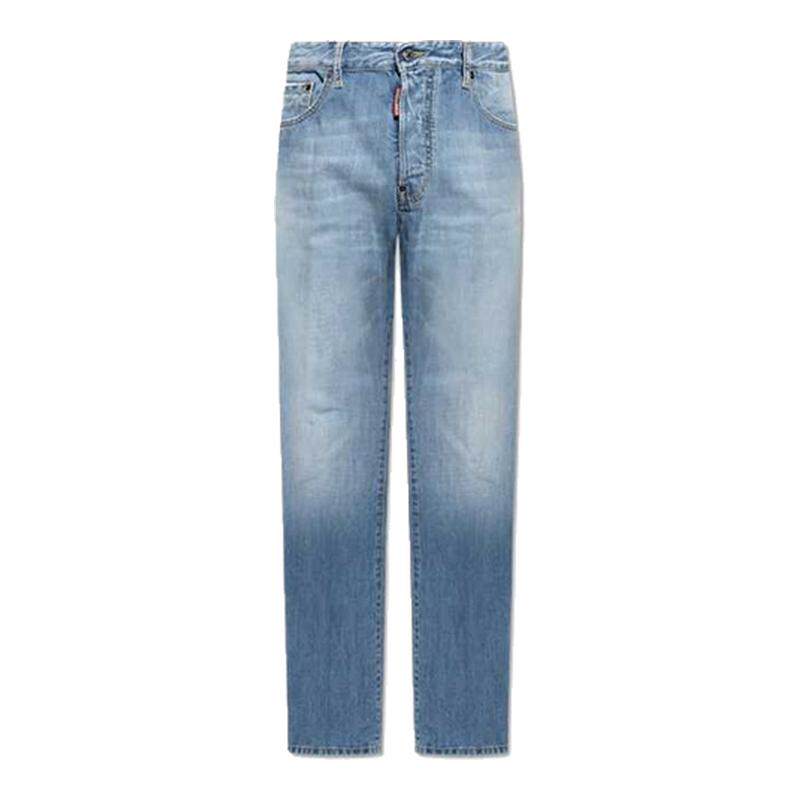 DSQUARED2/D2次方 春夏系列 男士浅色休闲直筒牛仔裤 - 白底图