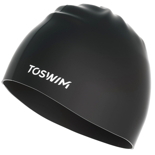 TOSWIM泳帽女防水不勒头长发大头围冬泳专业硅胶款帽子女士游泳帽