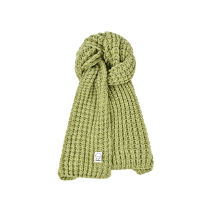 韩系黄色手工针织围巾女秋冬情侣款百搭高级感保暖麻花毛线围脖潮