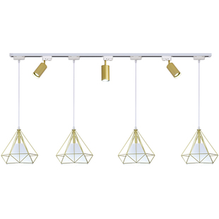 美甲店轨道吊灯射灯理发美发灯具餐厅吧台网红店铺商用超亮专用灯