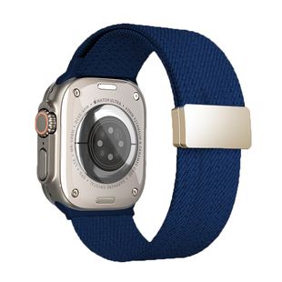 CloudHIS秋冬新款尼龙编织回环磁吸iwatch表带s11适用苹果手表applewatch爆款s10运动ultra高级感se男女9腕带