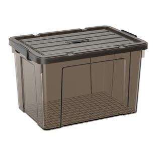 透明茶色收纳箱家用大容量超大塑料整理箱衣服衣物加厚手提储物箱