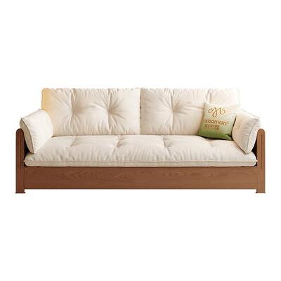 帕沙曼复古全拆洗折叠实木沙发床