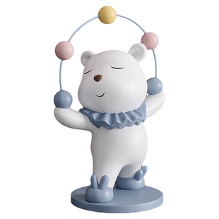 创意轻奢暴力熊摆件客厅桌面奶油风高级感酒柜电视柜开放格装饰品