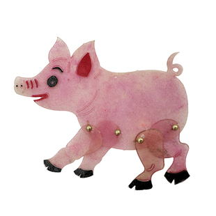 皮影戏猪十二生肖动物道具木偶戏场景素材文创纪念品手工diy成品