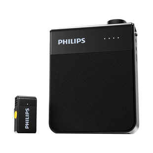 飞利浦扩音器教师上课专用领夹式小蜜蜂无线麦克风大音量导游话筒