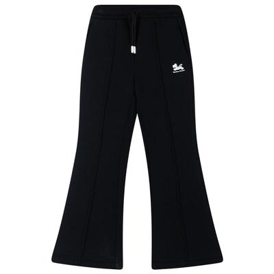 【厚实加绒】一体绒长腿喇叭裤腊肠狗印花针织卫裤子女童冬季新款