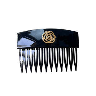 韩国进口博主同款山茶花发插刘海碎发梳盘发丸子公主头倒插梳发钗