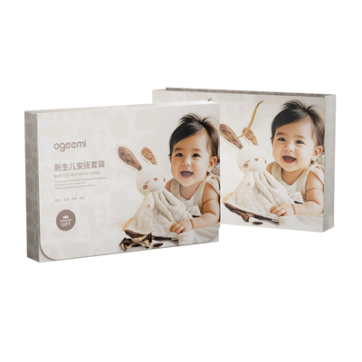 叽米新生儿见面礼盒婴儿满月礼物宝宝牙胶安抚0到6个月玩具百日礼