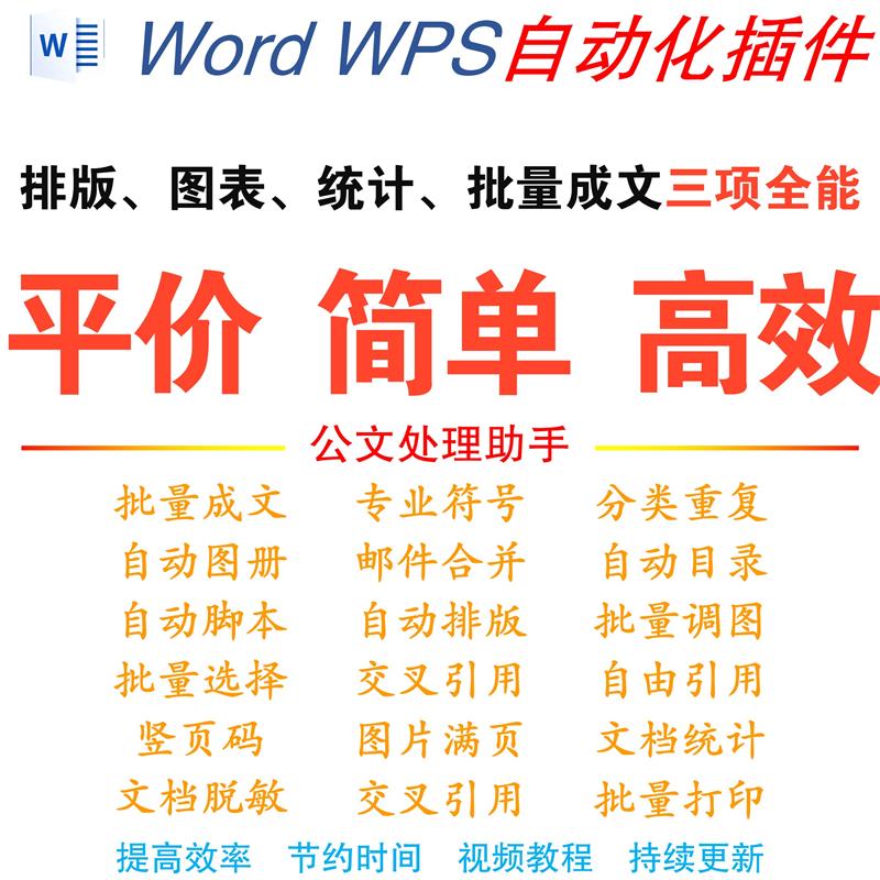 Word WPS插件工具箱快速样图/效果图销售