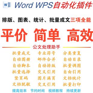 Word WPS插件工具箱快速标书公文排版自动批量处理图片表格60天