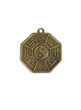 风水用品观音太极阴阳八卦镜铜钱配件DIY手工吊坠铜钱配件批发