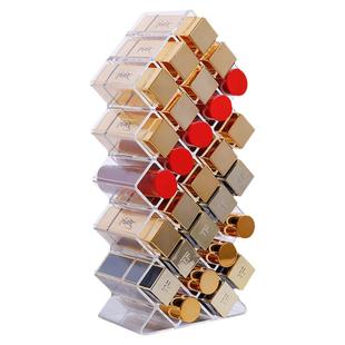 口红唇釉盒桌面化妆品置物架立式透明分格收纳盒大容量整理展示架