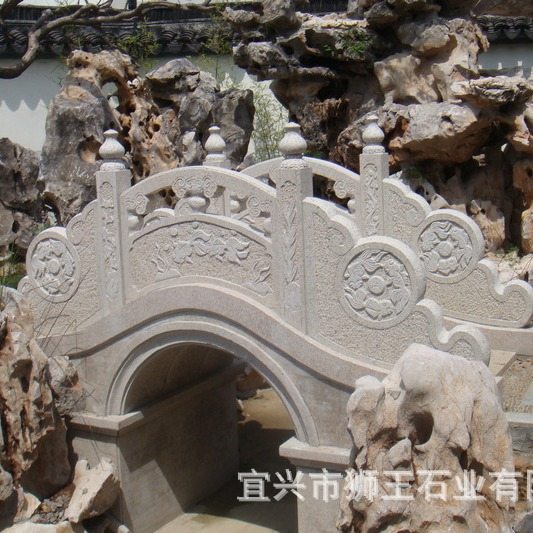 小桥弧形河道栏板 花岗岩栏杆栏板 石雕桥栏杆 景观河道石雕栏杆