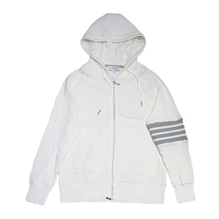 华夫格薄款春秋卫衣拉链开衫宽松四条杠情侣款连帽外套女2026新款