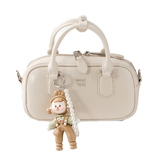 2026新款保龄球包包通勤百搭波士顿包包女小众时尚手提单肩斜挎包