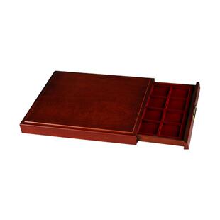 德国灯塔LIGNUM 桃木钱币屉盒猪年纪念币2019年金银币收藏盒