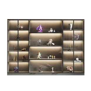 轻奢玻璃门实木质防尘乐高手办模型展示柜陈列柜收纳储物定制柜子