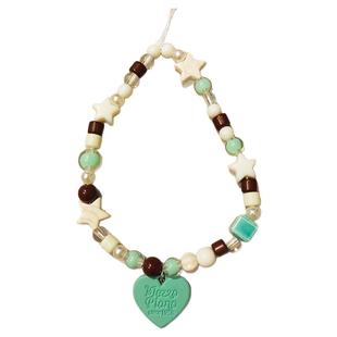 ins风薄荷巧克力挂件挂饰原创星星串珠手机链ccd相机挂绳薄巧防掉