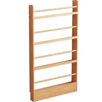 三梦实木门后超薄书架落地置物架