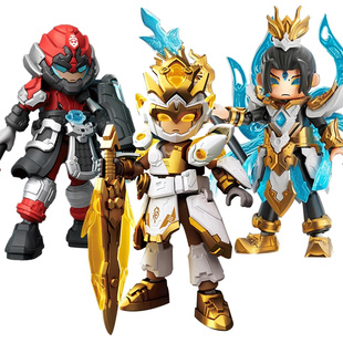 布鲁可积木英雄无限机甲系列张飞手办人偶三国经典版战斗服克男孩