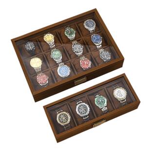 手表收纳盒家用收藏盒实木质男女士放腕表展示盒高档父亲节礼物品