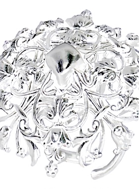 QuriouStone其石 哥特风格繁花戒指925纯银开口可调节 夸张艺术感