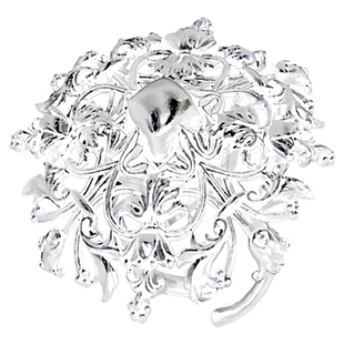 QuriouStone其石 哥特风格繁花戒指925纯银开口可调节 夸张艺术感
