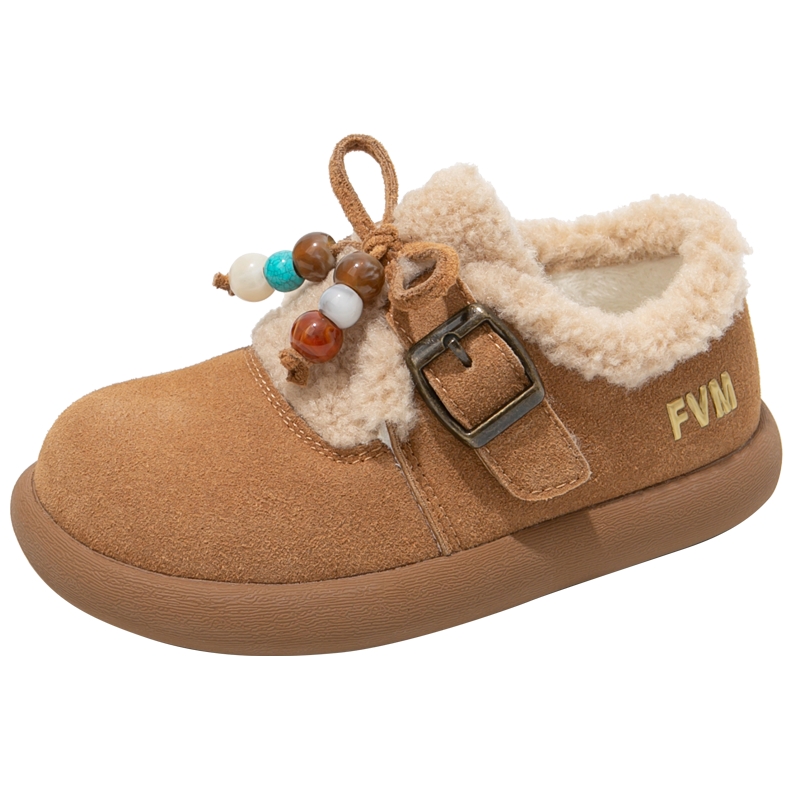 FVM女童鞋子儿童勃肯二棉鞋2025新款秋冬季女宝宝加绒软底雪地靴