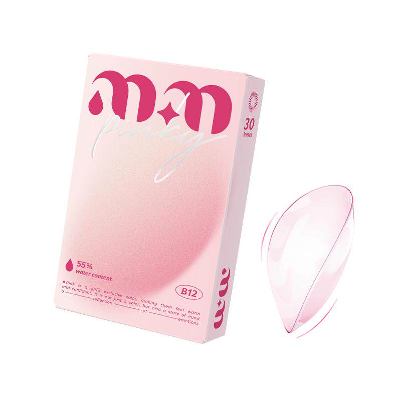 MM 小粉片隐形眼镜日抛盒近视透明素颜片一次性30片装b12非月抛