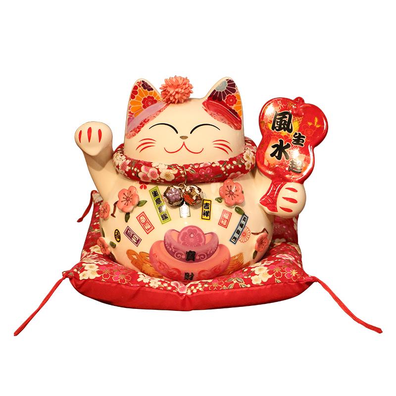 粉色招财猫客厅入户玄关招财摆件2026新款储蓄罐发财猫创意存钱罐