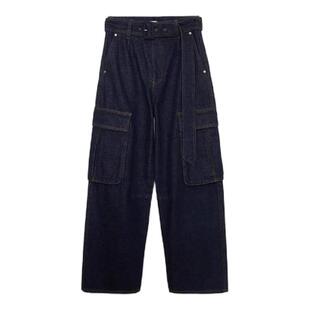 设计师品牌 IMMI 女士薄牛仔工装口袋宽松长裤(水洗产品 300124