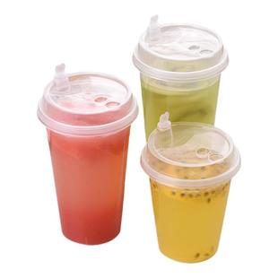 90口径注塑杯一次性奶茶杯喜茶杯果汁饮料塑料杯可定制logo整箱