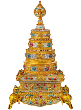 尼泊尔掐丝八吉祥寺庙整套曼扎盘