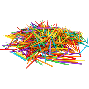 DIY手工制作材料 火柴棒 小木棍木棒木条模型益智教具彩色计数棒