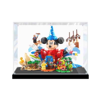 适用乐高21352迪士尼魔法世界积木模型透明防尘亚克力展示盒