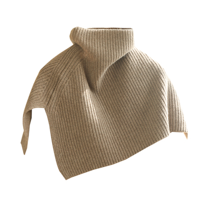 【墨琼】“时髦搭子“韩系高领套头围脖女秋冬针织羊毛披肩加厚