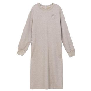 谜底卫衣裙长袖女冬新品休闲风套头抽绳收腰连衣裙244ML1621
