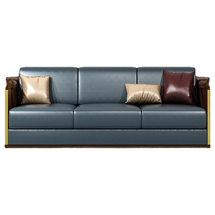 定做沙发皮套全包海绵坐垫靠背实木红木中式防猫抓超纤仿真皮革罩