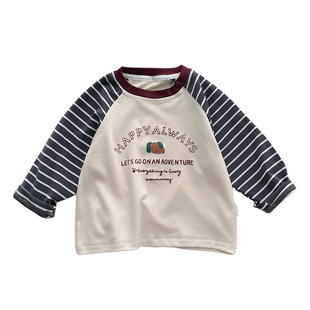 婴儿春秋装衣服男童无袖翻领马甲背心女宝宝长袖T恤牛仔长裤套装