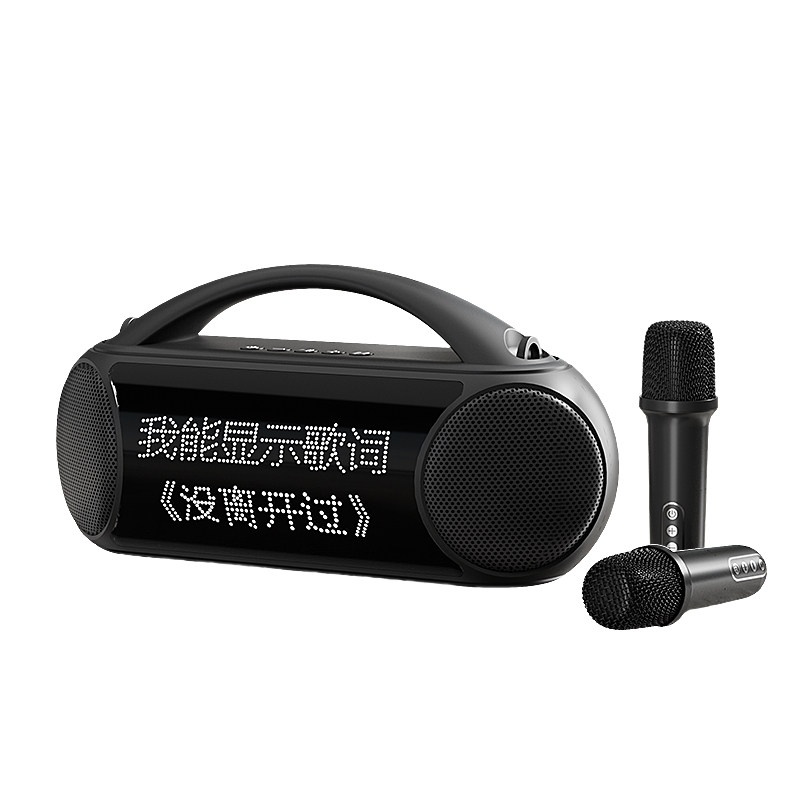 可显示歌词音响k歌麦克风一体