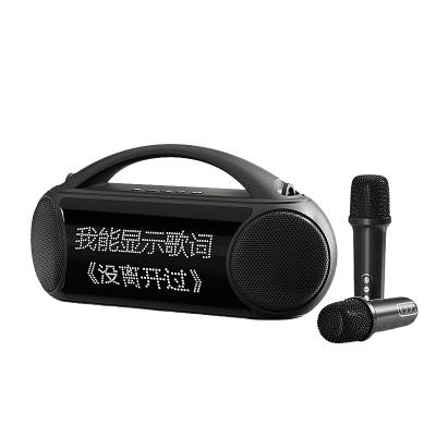 可显示歌词音响k歌麦克风一体