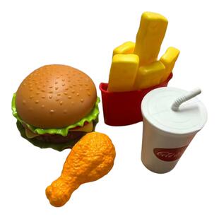 儿童过家家玩具汉堡套餐模型益智仿真食物披萨薯条炸鸡3女孩礼物6