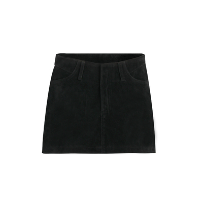 alex stevens复古毛呢半身裙女2025秋季高腰包臀显瘦a字短裙裤裙